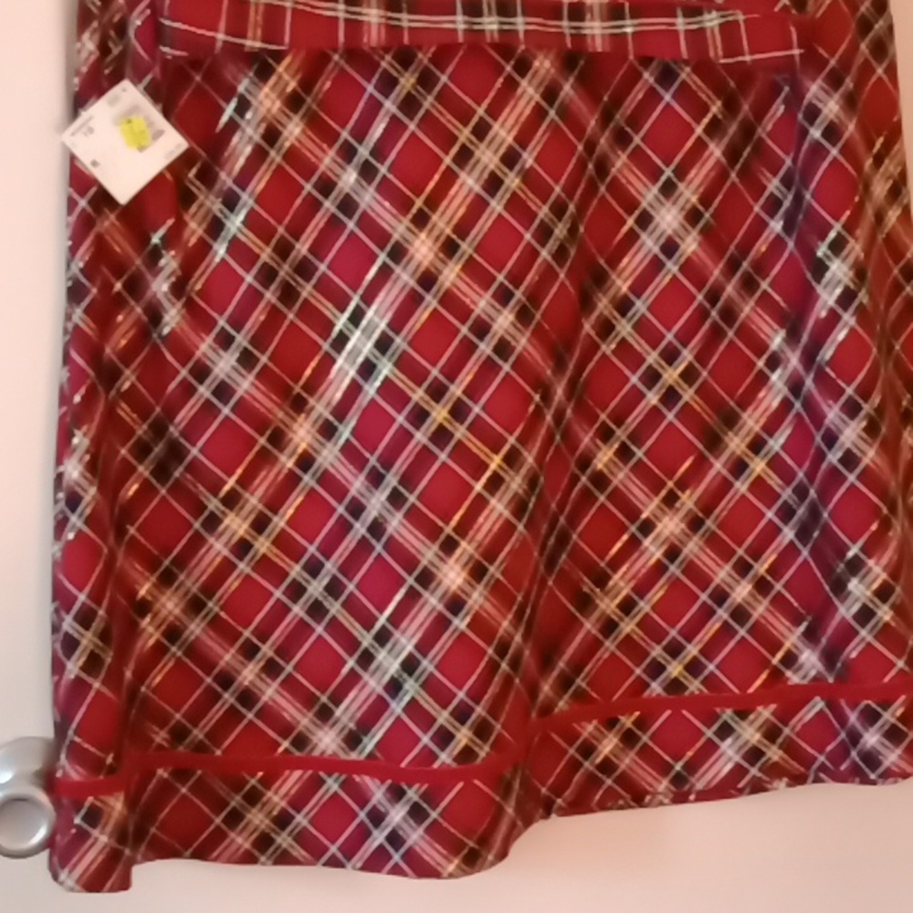 Long red plaid holiday edition size 10 skirt new with tags